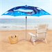 Aktive Sombrilla playa 200 cm inclinable mundo marino Azul