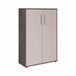 Armario multiusos 2 puertas efecto madera 78 Gris