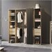 Vestidor Abierto Dana para Habitación Moderna Negro/ Madera