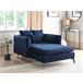 Beliani Chaise longue Poliéster CHARMES Azul Marino