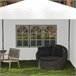 Carpa Plegable Acero, Tela Oxford Outsunny Blanco