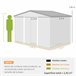 Caseta de Jardín Acero Galvanizado Outsunny Gris