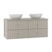 Conjunto de muebles doble lavabo y columna Izae 120 Conjunto de muebles doble lavabo y columna Izae 120 Beige