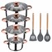 Bateria De Cocina 8 Piezas Apta Para Induccion Gris