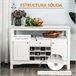 Aparador de Cocina MDF HOMCOM, hogar - cocina Blanco
