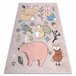 Alfombra FUN Forester para niños animales bosque 180x270 Beige
