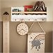 Librería Infantil de Pared con 5 ganchos SoBuy KMB78-W Blanco