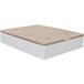 Canapé Abatible de Gran Capacidad Tapa tapizada en 3D Transpirable 150x190 Blanco