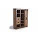 Alacena 1 puerta corredera y 4 cajones en madera de mango Marron