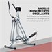 Bicicleta Elíptica Acero, ABS HOMCOM, deportes y ocio - fitness Gris