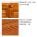 Mesa jardín extensible ovalada acacia 8 comensales Aktive Madera