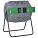 Compostador de Tambor Acero, PP Outsunny Gris