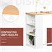 Mesa de Bar Tablero de MDF, Metal HOMCOM, hogar - cocina 115x55 Blanco