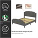 Marco de la cama 200x140 Gris