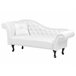Beliani Chaise longue izquierdo Piel sintética LATTES Blanco