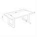 Mesa de comedor Loft 180 80x80 Blanco