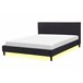 Beliani Cama LED Poliéster FITOU 170x214 Negro
