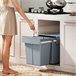 Cubo Basura Extraíble ABS, Metal HOMCOM, hogar - cocina Cubo Basura Extraíble ABS, Metal HOMCOM, hogar - cocina Gris