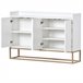 Aparador, 4 puertas, mueble comedor, comedor, sala, cocina 120 Blanco