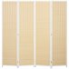 Biombo Separador Madera de Pino, Bambú HOMCOM, hogar - decoración Blanco