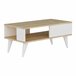 Mesa de centro Ludvika aglomerado/plástico 90x45 Roble