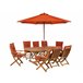 Beliani Conjunto de comedor MAUI Marron
