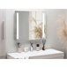 Beliani Espejo de baño LIRAC Gris