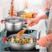 Batería Cocina Set 8 Piezas Vitro Inducción Acero Rojo Gridinlux Rojo
