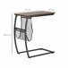 Mesa Auxiliar MDF, Metal y Poliéster HOMCOM 53x35 Marron