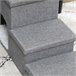 Escalera para Mascotas MDF, Lino sintético, Felpa, Algodón PP Gris