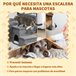 Escalera para Mascotas MDF, Lino sintético, Felpa, Algodón PP Gris
