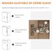 Aparador Auxiliar Melamina de Madera HOMCOM 80 Marron