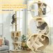 Árbol para Gatos Aglomerado de Madera PawHut Crudo