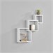 [en.casa] Estantería de pared diseño retro Blanco