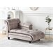 Beliani Chaise longue Poliéster LORMONT Gris Oscuro