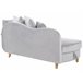 Beliani Chaise longue Terciopelo MERI Gris Claro