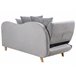 Beliani Chaise longue Terciopelo MERI Gris Claro