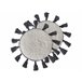 Beliani Cojín decorativo THISTLE Blanco/ Beige