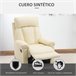 Sillón Reclinable Acero, MDF, PU y Espuma HOMCOM Blanco