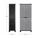 Armario de Resina Exterior con Escobero y 4 Baldas Thinia Home 68 Gris