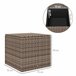 Baúl de Exterior Acero, PE Outsunny Marron