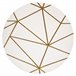 Alfombra EMERALD exclusivo 1013 circulo - glamour 120x120 Crema