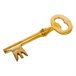 Abridor llave de metal Dorado