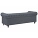 Beliani Sofá esquinero Poliéster CHESTERFIELD Gris