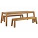 Beliani Conjunto de comedor LIVORNO Marron