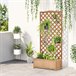 Jardinera con Enrejado Madera de Abeto Outsunny Marron