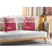 Beliani Cojín decorativo BISTORTA Blanco/ Beige