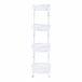 [en.casa] Carrito de cocina Sørreisa plegable con 4 cestas Blanco