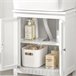 Armario Lavabo con Pie 2 Niveles y 2 Puertas BZR35-W SoBuy Blanco