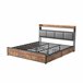 Cama, Cama de metal, 4 cajones, LED, Cama juvenil 182x217 Negro